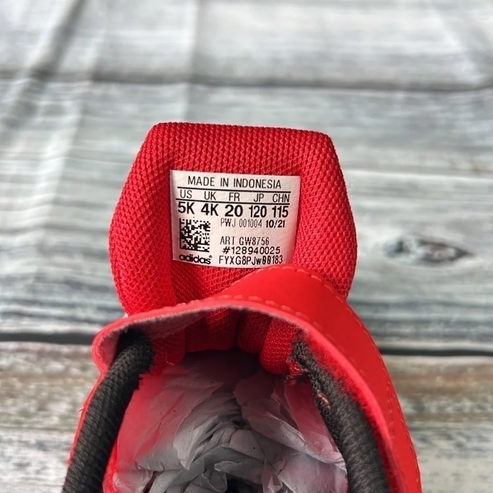 Adidas Duramo 10-ELI Running Shoe Red/White/Black Kid’s Size 5K